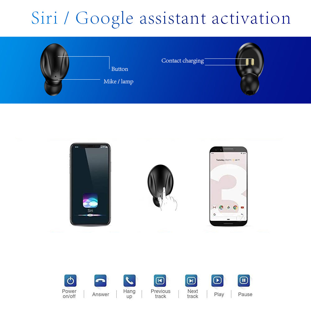 XG13 TWS Bluetooth 5.0 Sport Stereo Wireless Earphone Mini Earbuds Music Calling Headset XG13 TWS Bluetooth 5.0 Sport Stereo Wireless Earphone Mini Earbuds Music Calling Headset